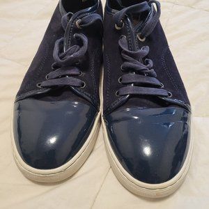 DBB1 SUEDE AND PATENT LEATHER SNEAKERS